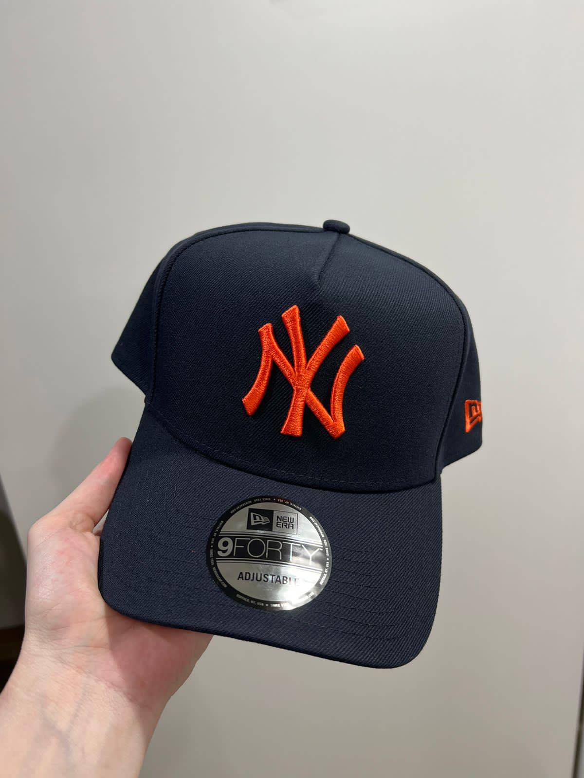 Boné New Era Aba Curva 940 Ny Yankees Marinho/laranja