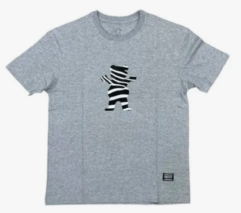 Camiseta Grizzly Animal Thug Zebra Cinza