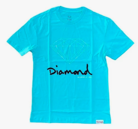 Camiseta Diamond Supply Brillant Azul Bebê
