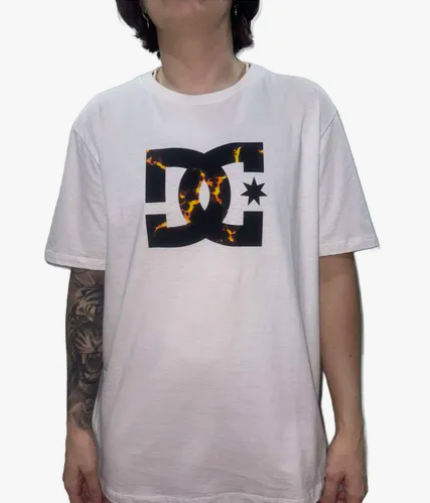 Camiseta Dc Shoes Fire Branca