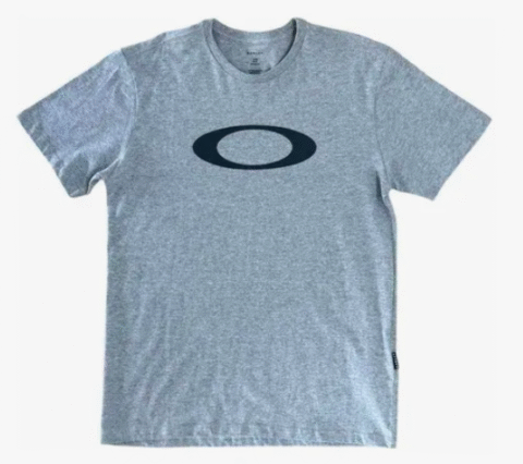 Camiseta Oakley Logotipo O-ellipse Cinza