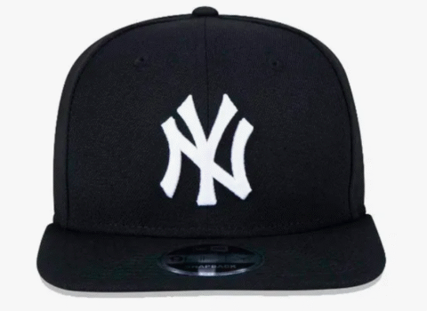 Boné New Era Aba Reta Ny Preto/branco Snapback - Image 2