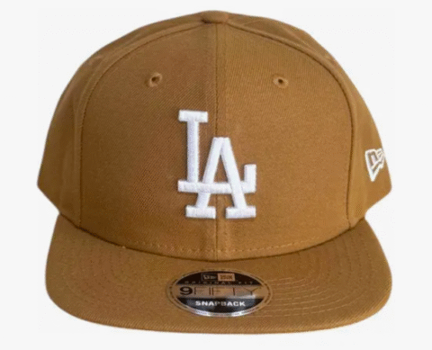 Boné New Era Aba Reta La Dodgers Bege Snapback