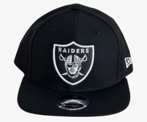 Boné New Era 950 Raiders Aba Reta Snapback Preto