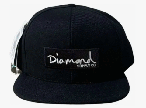 Boné Diamond Og Script Snapback Preto