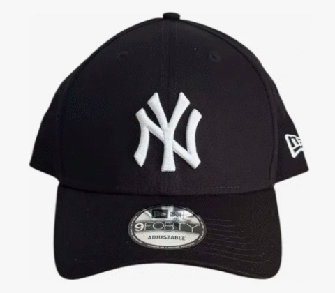 Boné New Era Aba Curva Ny Preto E Branco Snapback