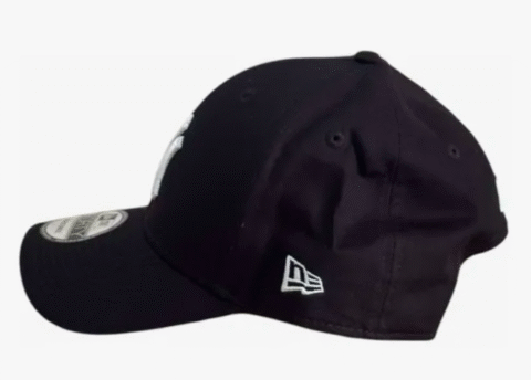Boné New Era Aba Curva Ny Preto E Branco Snapback - Image 2
