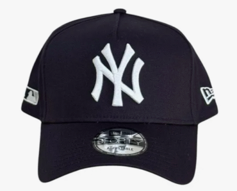 Boné New Era Aba Curva Ny Azul Marinho Snapback