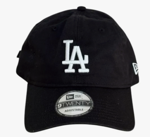 Boné New Era 920 Dad Hat Preto E Branco La Dodgers Strapback