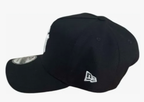Boné New Era Ny Yankees Aba Curva A Frame Preto E Branco - Image 2