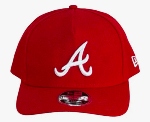 Boné 9forty A-frame Atlanta Braves Vermelho Snapback