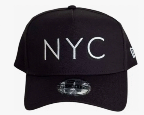 Boné New Era Aba Curva Nyc Preto Snapback