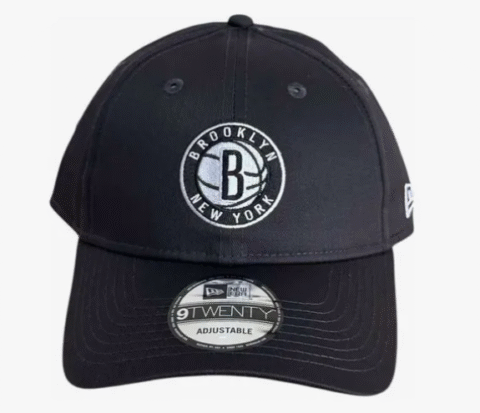 Boné 9twenty Brooklyn Nets Cinza Escuro Strapback